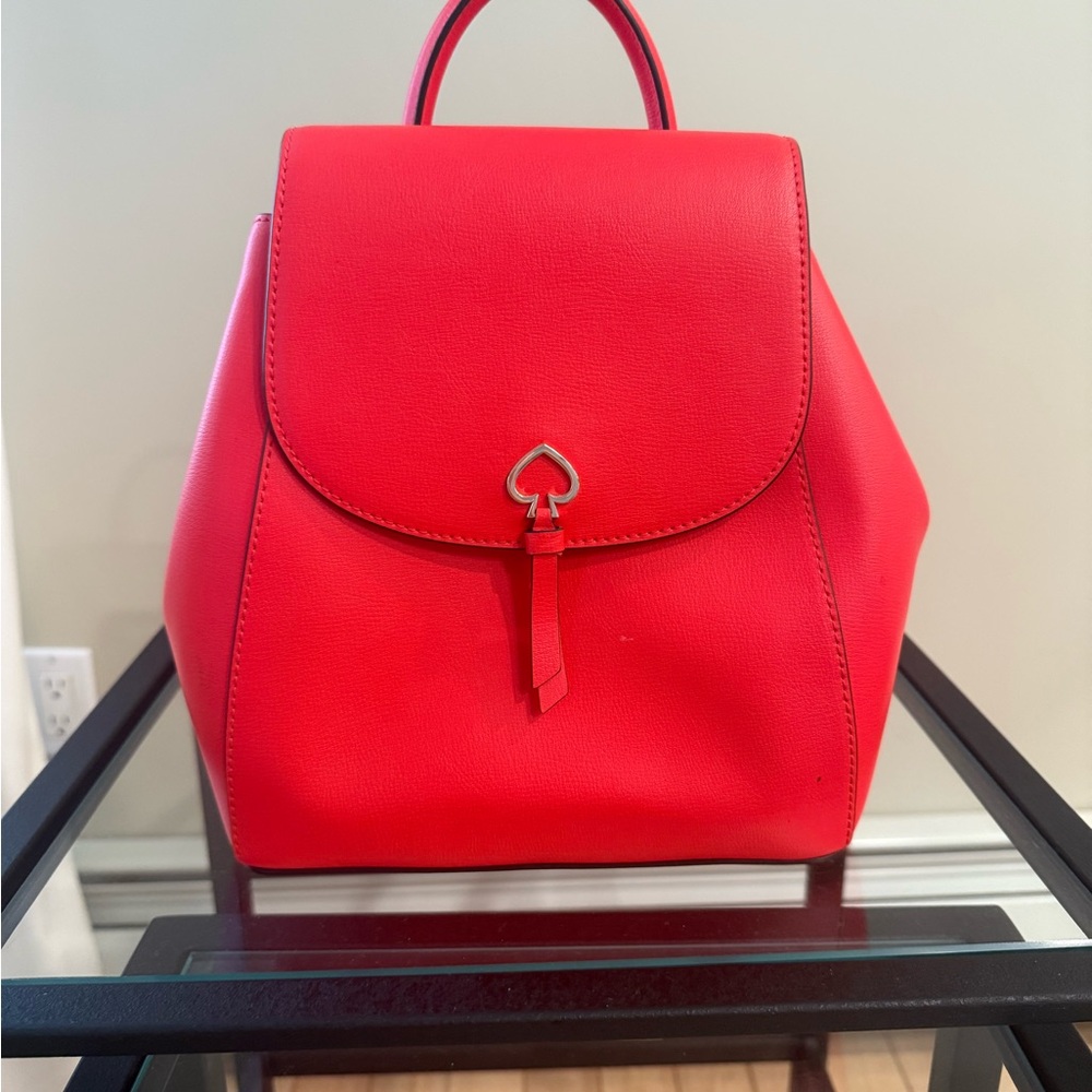 Red Leather Backpack